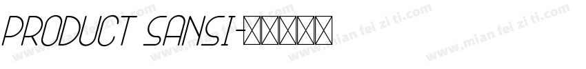 Product Sansi字体转换